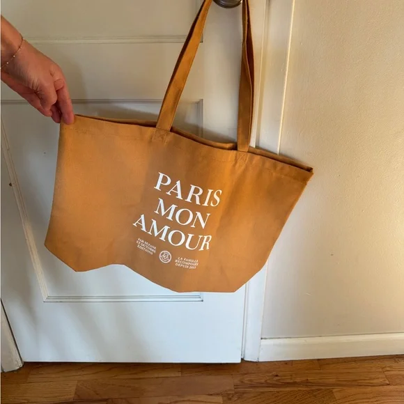 Sezane Paris Mon Amour Brown Tote NEW - Picture 2 of 2